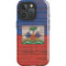 Haiti Flag Dark Wood iPhone 16 Pro Magsafe Impact Case